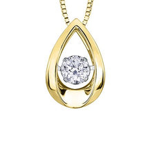 Load image into Gallery viewer, Diamond Pulse Drop Pendant With Box Chain - Fifth Avenue Jewellers