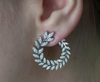 Diamond wreath deals earrings