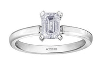 Load image into Gallery viewer, Emerald Cut Diamond Solitaire Ring .70ct - Fifth Avenue Jewellers