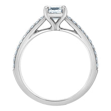Load image into Gallery viewer, Emerald Cut Solitaire With Diamond Band 1.20ct - Fifth Avenue Jewellers