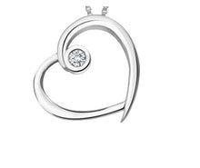 Load image into Gallery viewer, Freehand Diamond Heart Pendant Necklace - Fifth Avenue Jewellers