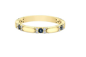 Gemstone And Diamond Stacker Band - Fifth Avenue Jewellers