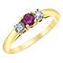Load image into Gallery viewer, Gemstone & Diamond Three Stone Ring - Fifth Avenue Jewellers