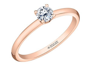 Geometric Solitaire In Rose Gold - Fifth Avenue Jewellers