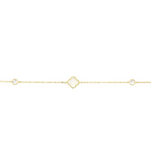Load image into Gallery viewer, Gold Plated Clover Station Bracelet - Fifth Avenue Jewellers