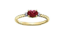 Load image into Gallery viewer, Gold Twist Gemstone Ring - Fifth Avenue Jewellers