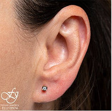 Load image into Gallery viewer, Half Bezel Diamond Stud Earrings - Fifth Avenue Jewellers