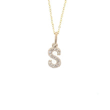 Load image into Gallery viewer, Icicles Diamond & Gold Initial Pendant Necklaces - Fifth Avenue Jewellers