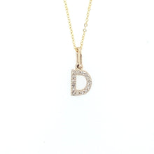 Load image into Gallery viewer, Icicles Diamond & Gold Initial Pendant Necklaces - Fifth Avenue Jewellers