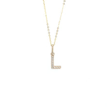 Load image into Gallery viewer, Icicles Diamond & Gold Initial Pendant Necklaces - Fifth Avenue Jewellers