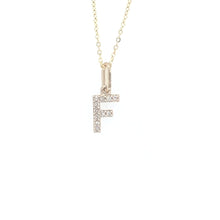 Load image into Gallery viewer, Icicles Diamond & Gold Initial Pendant Necklaces - Fifth Avenue Jewellers