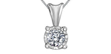 Load image into Gallery viewer, Illuminaire Diamond Solitaire Necklace - Fifth Avenue Jewellers