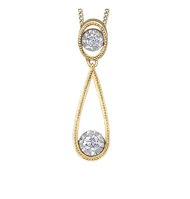 Illuminaire Teardrop Diamond Pendant Necklace - Fifth Avenue Jewellers
