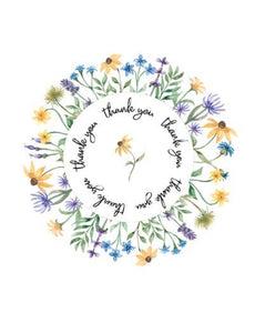 Joyfully Created "Thank You" Flower Circle Card - Fifth Avenue Jewellers