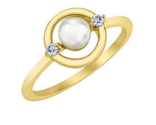 Load image into Gallery viewer, Maple Leaf Pearl And Diamond Ring - Fifth Avenue Jewellers