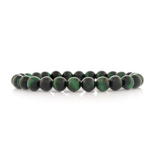 Load image into Gallery viewer, Mens Green Tiger Eye Bracelet - Fifth Avenue Jewellers