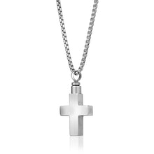 Load image into Gallery viewer, Mens Stainless Steel Cross Urn Pendants - Fifth Avenue Jewellers