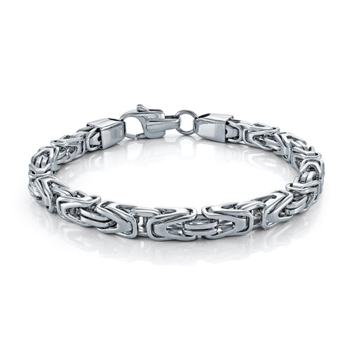 Mens Stainless Steel King Link Bracelet - Fifth Avenue Jewellers