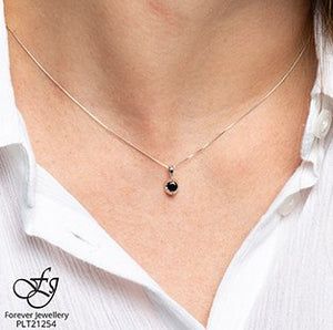 Mezza Luna Gemstone Pendant Necklace - Fifth Avenue Jewellers