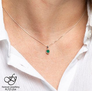 Mezza Luna Gemstone Pendant Necklace - Fifth Avenue Jewellers