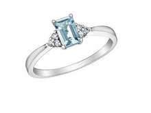 Load image into Gallery viewer, Modern Aquamarine And Diamond Ring - Fifth Avenue Jewellers