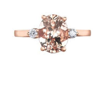 Load image into Gallery viewer, Morganite Solitaire With Diamond Accents - Fifth Avenue Jewellers