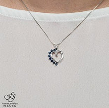 Load image into Gallery viewer, Open Heart Gemstone And Diamond Pendant Necklace - Fifth Avenue Jewellers
