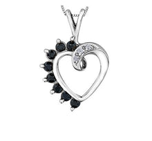 Load image into Gallery viewer, Open Heart Gemstone And Diamond Pendant Necklace - Fifth Avenue Jewellers