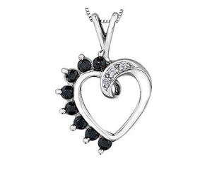 Open Heart Gemstone And Diamond Pendant Necklace - Fifth Avenue Jewellers