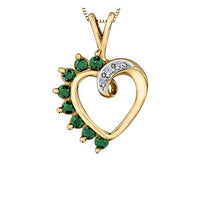 Load image into Gallery viewer, Open Heart Gemstone And Diamond Pendant Necklace - Fifth Avenue Jewellers