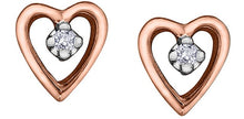 Load image into Gallery viewer, Openwork Heart Studs In Rose Gold - Fifth Avenue Jewellers