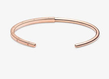 Load image into Gallery viewer, Pandora 14K Rose Gold Plated Signature ID Bangle - Fifth Avenue Jewellers