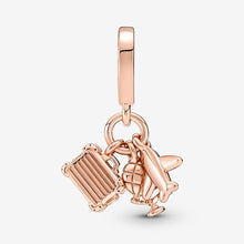 Load image into Gallery viewer, Pandora Airplane, Globe & Suitcase Triple Dangle Charm - Fifth Avenue Jewellers