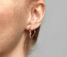 Load image into Gallery viewer, Pandora Asymmetrical Heart Hoop Earrings - Fifth Avenue Jewellers