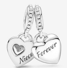 Load image into Gallery viewer, Pandora Aunt & Niece Split Heart Dangle Charm - Fifth Avenue Jewellers