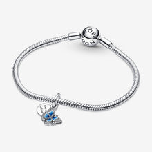 Load image into Gallery viewer, Pandora Blue Butterfly & Quote Double Dangle Charm - Fifth Avenue Jewellers