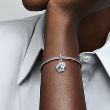 Load image into Gallery viewer, Pandora Blue Butterfly & Quote Double Dangle Charm - Fifth Avenue Jewellers