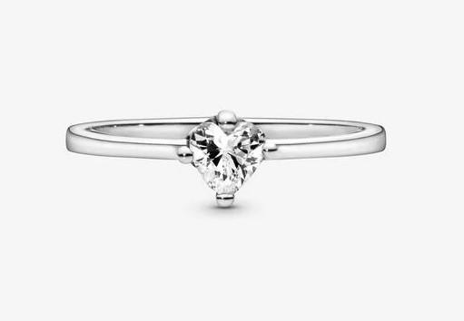 Clear Tilted Heart Solitaire Ring Pandora Jewelry Clear Tilted Heart Solitaire Ring Poshmark