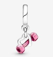 Load image into Gallery viewer, Pandora Dumbbell & Heart Dangle Charm - Fifth Avenue Jewellers