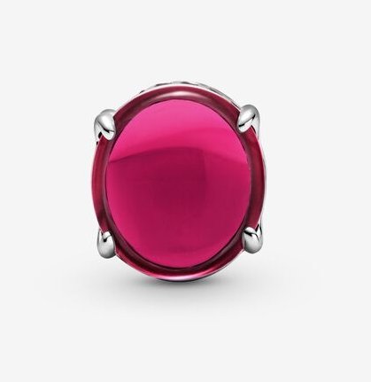 Pandora Fuchsia Rose Oval Cabochon Charm – Fifth Avenue Jewellers