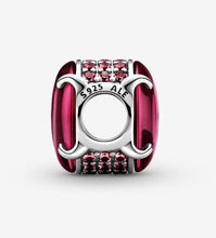 Load image into Gallery viewer, Pandora Fuchsia Rose Oval Cabochon Charm - Fifth Avenue Jewellers