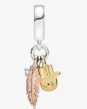 Load image into Gallery viewer, Pandora Hamsa, All-Seeing Eye and Feather Dangle Charm - Fifth Avenue Jewellers