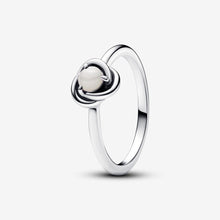 Load image into Gallery viewer, Pandora June White Bioresin Man-Made Mother of Pearl Eternity Circle Ring - Fifth Avenue Jewellers