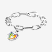 Load image into Gallery viewer, Pandora ME Rainbow Heart of Freedom Medallion - Fifth Avenue Jewellers
