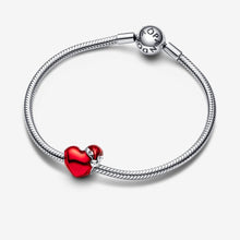 Load image into Gallery viewer, Pandora Metallic Red Christmas Heart Charm - Fifth Avenue Jewellers