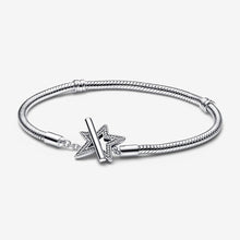 Load image into Gallery viewer, Pandora Moments Asymmetric Star T-bar Snake Chain Bracelet - Fifth Avenue Jewellers