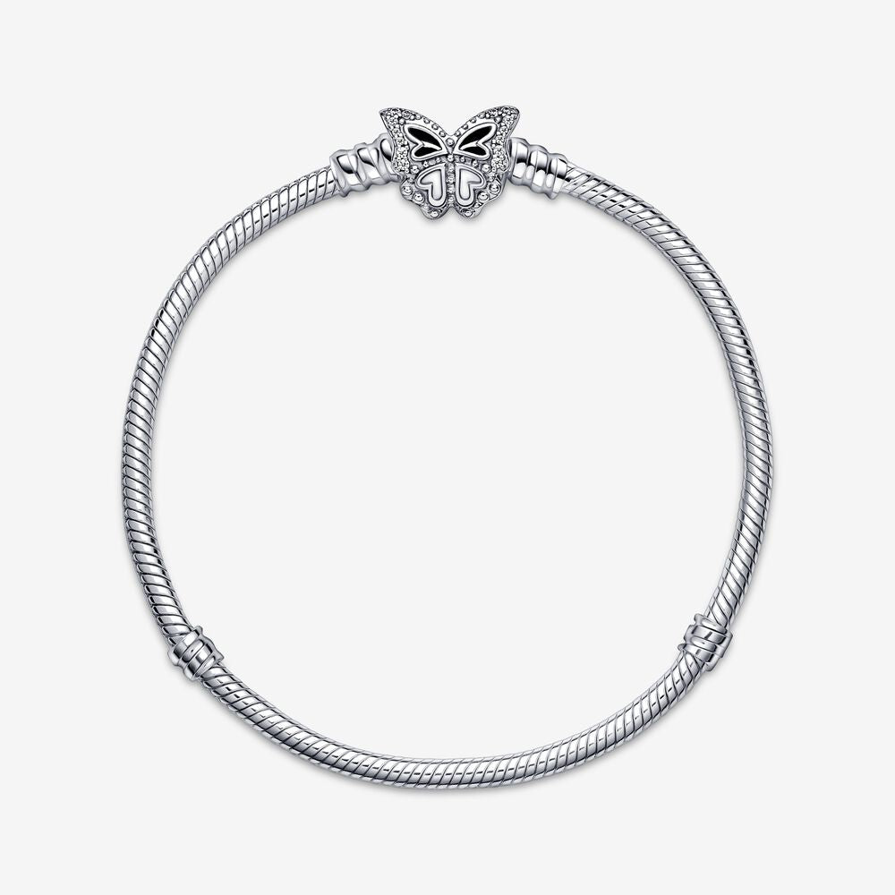 Pandora Moments Butterfly Clasp Snake Chain Bracelet