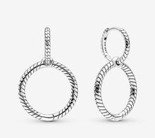 Load image into Gallery viewer, Pandora Moments Charm Double Hoop Earrings - Fifth Avenue Jewellers