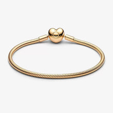 Load image into Gallery viewer, Pandora Moments Heart Clasp Snake Chain Bracelet - Fifth Avenue Jewellers