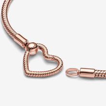 Load image into Gallery viewer, Pandora Moments Heart Closure Snake Chain Bracelet - Fifth Avenue Jewellers